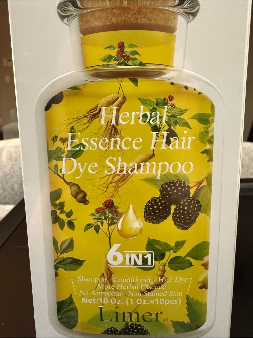 Limer - Coffee Color - Herbal Essence Hair Dye Shampoo 6 in 1 - Picture 5 of 9